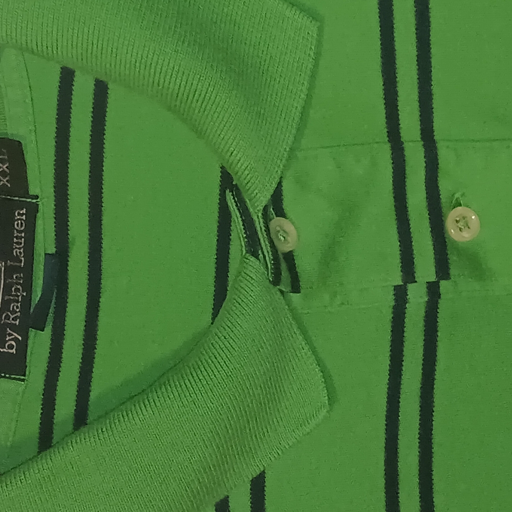 Ralph Lauren Green Striped Polo Shirt